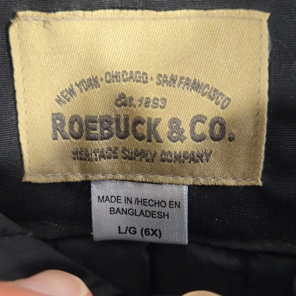 Roebuck & Co Kids Black Snow Bibs Insulated Winter Overalls Size 6X 888689469253